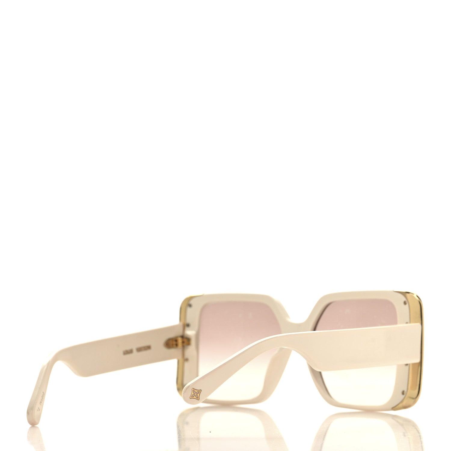 Louis Vuitton Acetate LV Moon Square Sunglasses Z1652W White 4 of 8