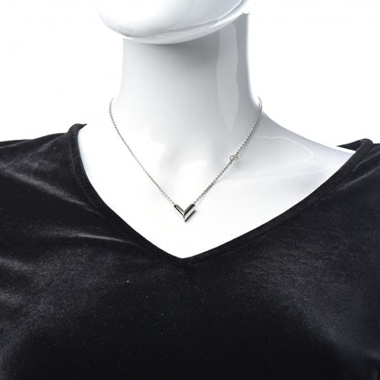 Louis Vuitton Metal Essential V Supple Necklace Silver 2 of 5