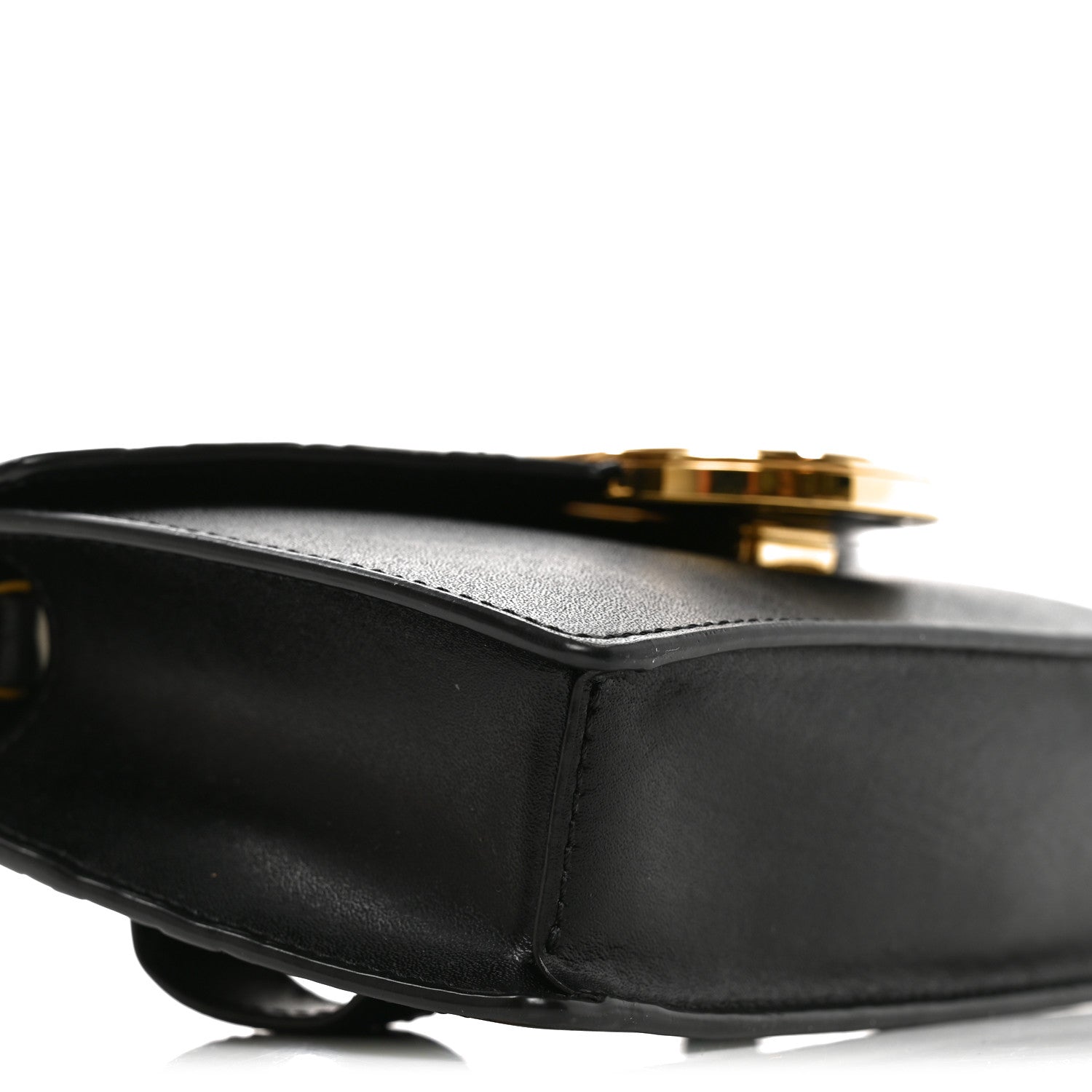 Fendi Vitello Liberty F is Fendi Bi-Color FF 1974 Embossed Envelope Belt Bag Maya Black 8 of 9