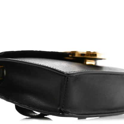 Fendi Vitello Liberty F is Fendi Bi-Color FF 1974 Embossed Envelope Belt Bag Maya Black 8 of 9