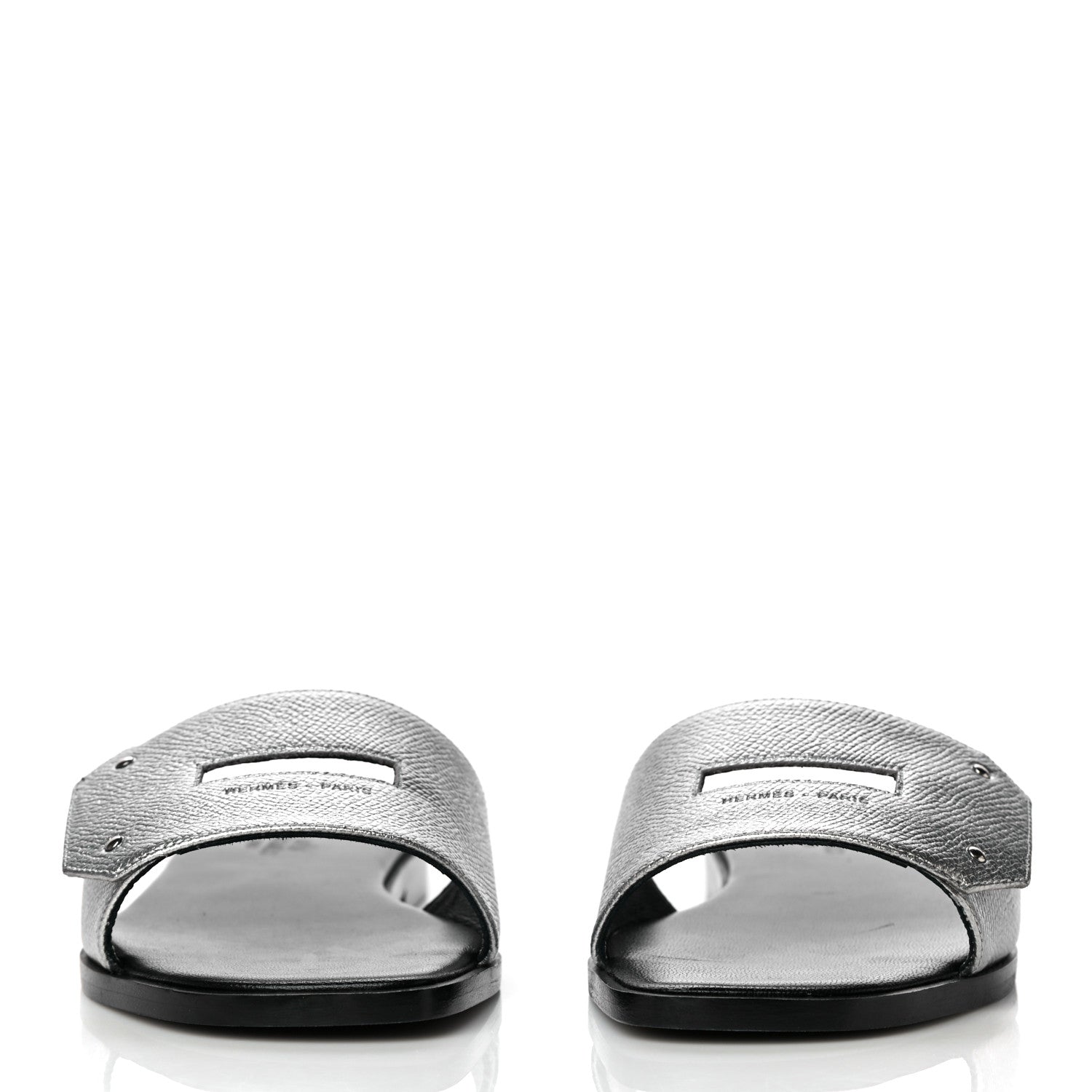 Hermes Epsom View Sandals 36 Argent 3 of 17