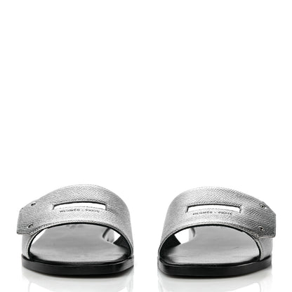 Hermes Epsom View Sandals 36 Argent 3 of 17