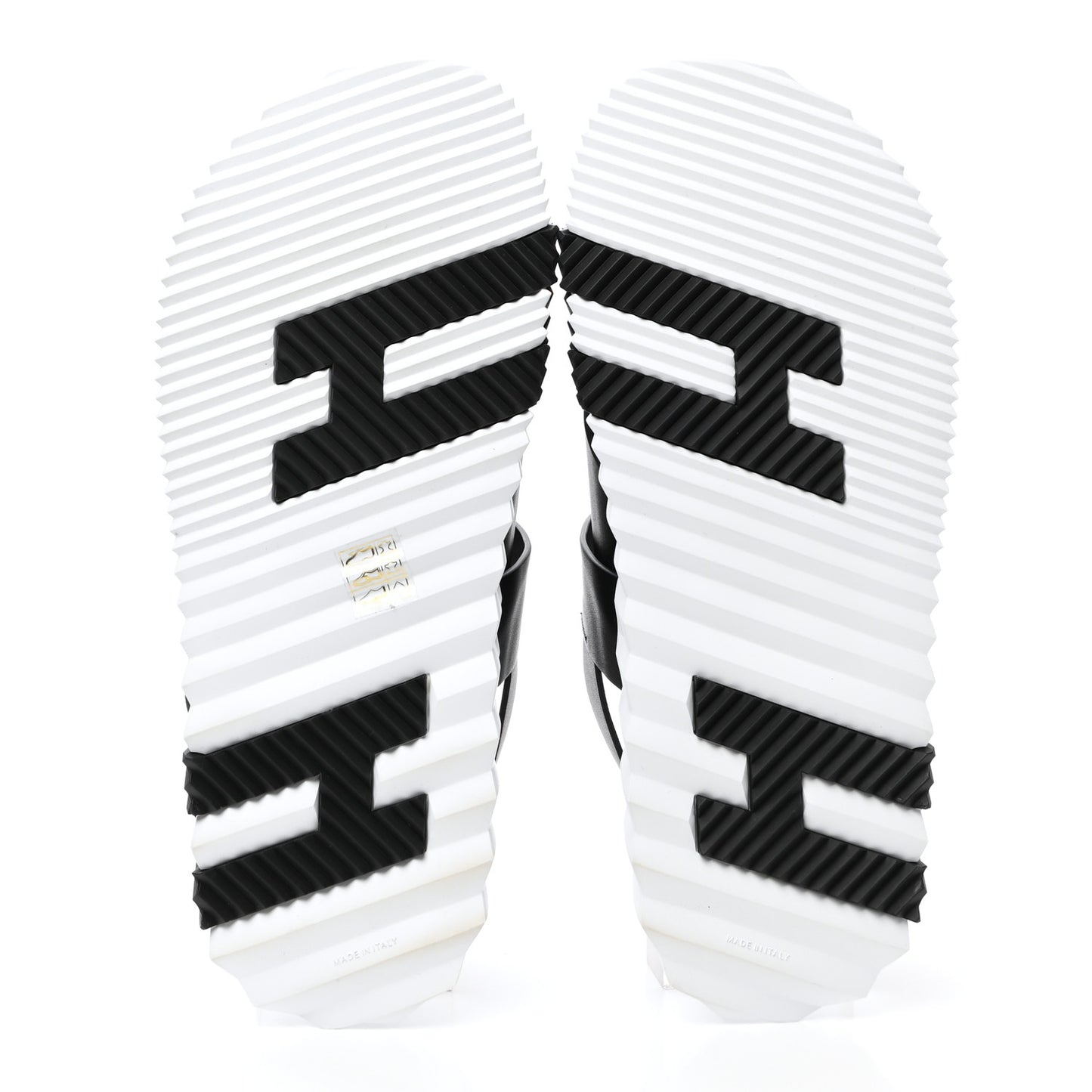 Calfskin Goatskin Mens Electric Sandals 44 Black White