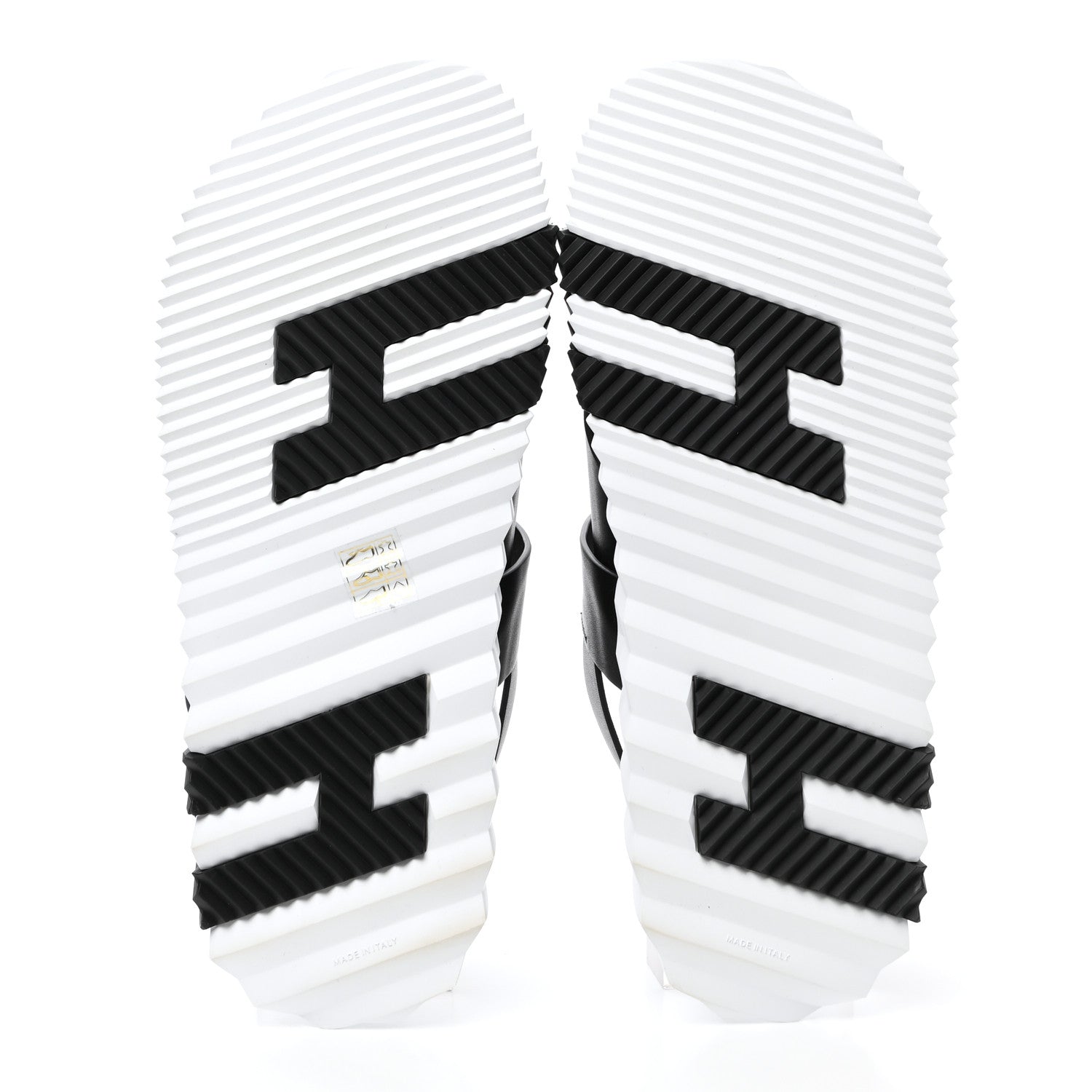 Hermes Calfskin Goatskin Mens Electric Sandals 44 Black White 5 of 8