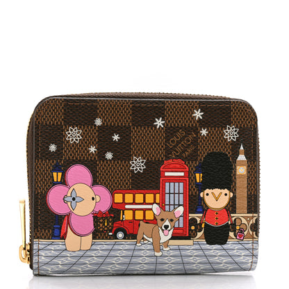 Louis Vuitton Damier Ebene 2021 Christmas Animation London Zippy Coin Purse Red 1 of 7