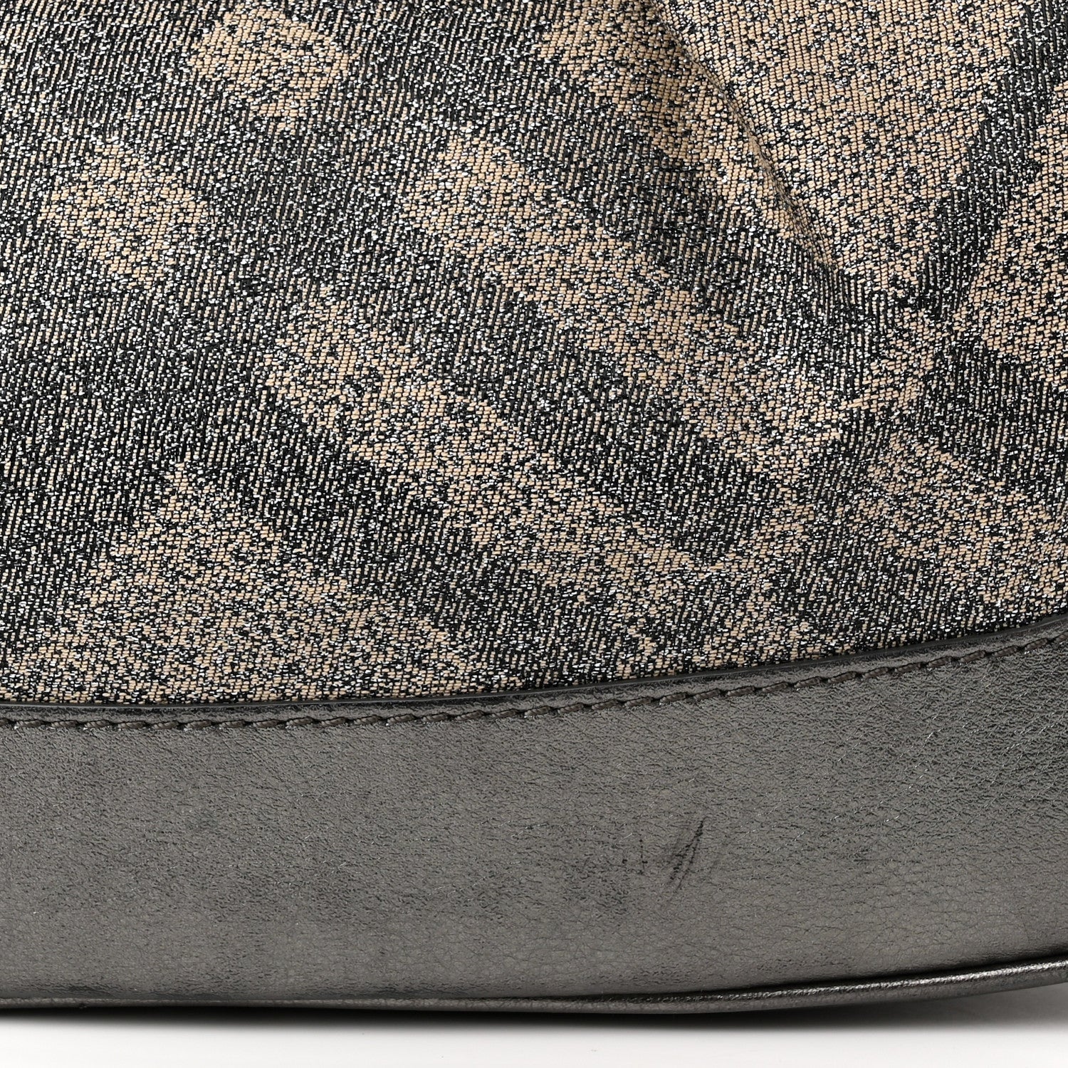 Burberry Shimmer Check Medium Fairby Hobo Pewter 10 of 10