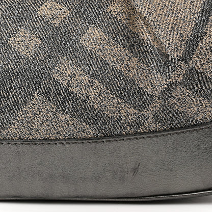 Burberry Shimmer Check Medium Fairby Hobo Pewter 10 of 10