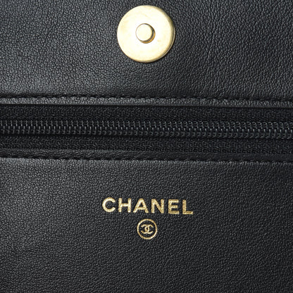 Chanel Caviar Quilted Boy Wallet On Chain WOC Black 6 of 11