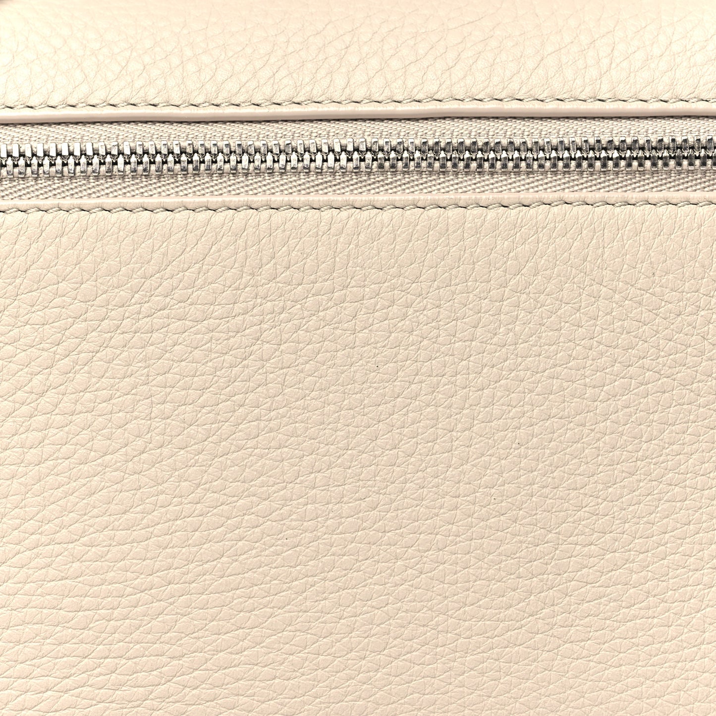 Grained Calfskin L19 Extra Pocket Pouch Whisper White