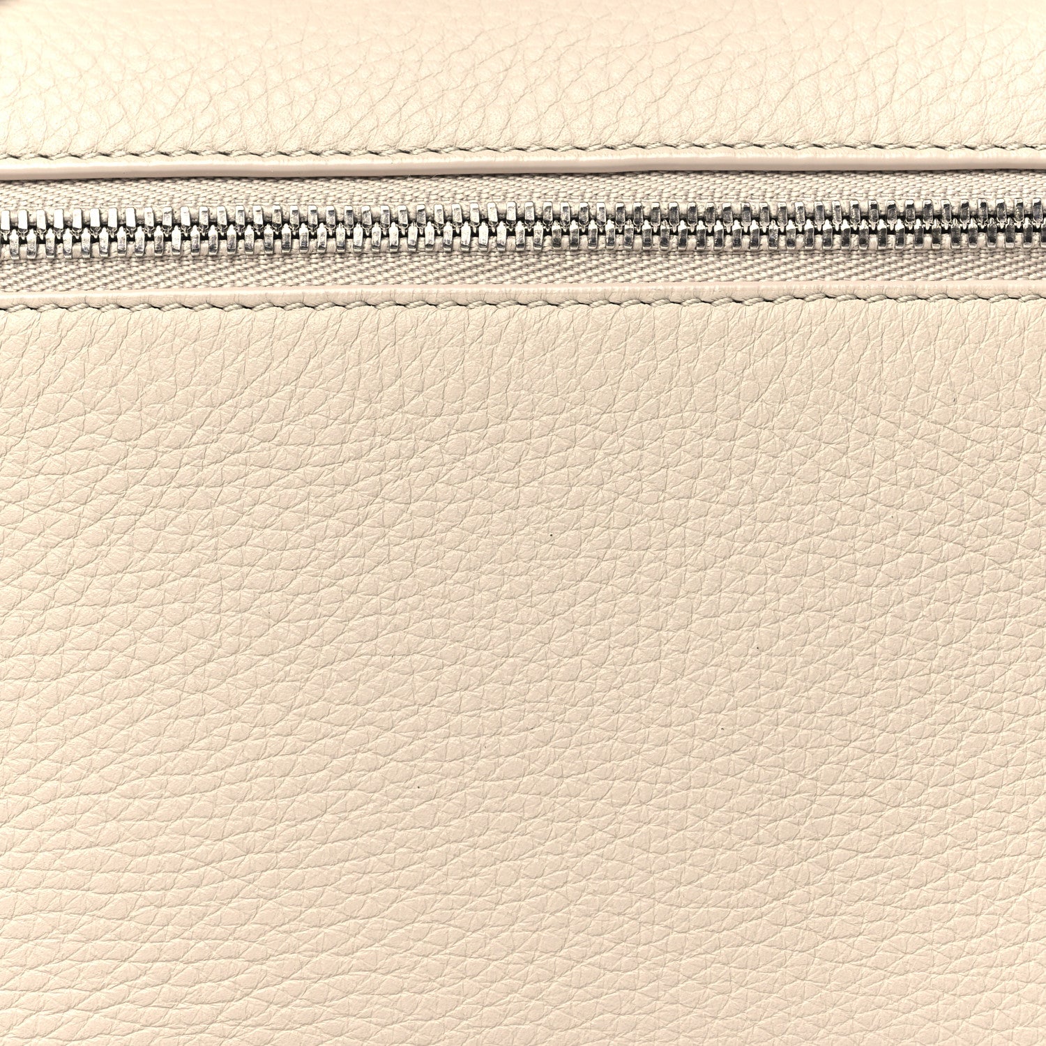Loro Piana Grained Calfskin L19 Extra Pocket Pouch Whisper White 7 of 9