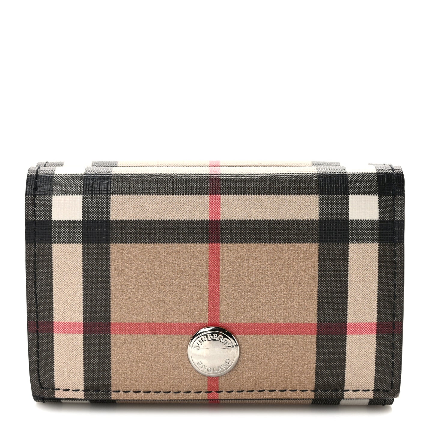 E-Canvas Vintage Check Tri-Fold Wallet