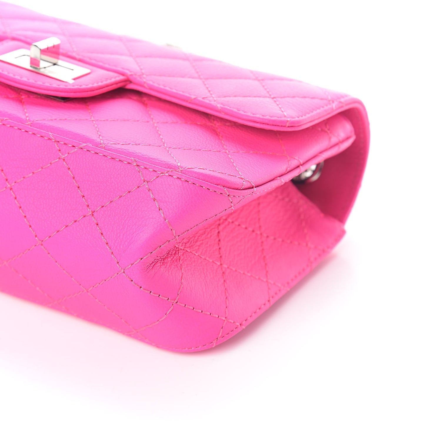 Goatskin Quilted 2.55 Reissue Mini Flap Fluorescent Pink