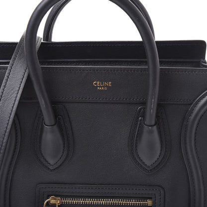 Celine Smooth Calfskin Nano Luggage Black 9 of 9