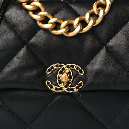 Chanel Lambskin Quilted Large Chanel 19 Flap Black 8 of 11