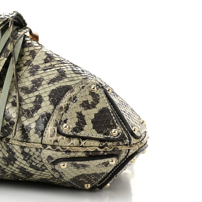 Gucci Python Medium Indy Top Handle Hobo Green Multicolor 10 of 10