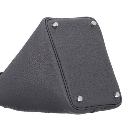Hermes Taurillon Clemence Picotin Lock 18 PM Gris Meyer 9 of 10