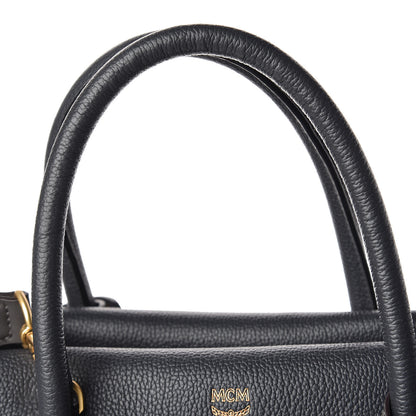 MCM Grained Calfskin Large Milla Tote Phantom Grey 13 of 16