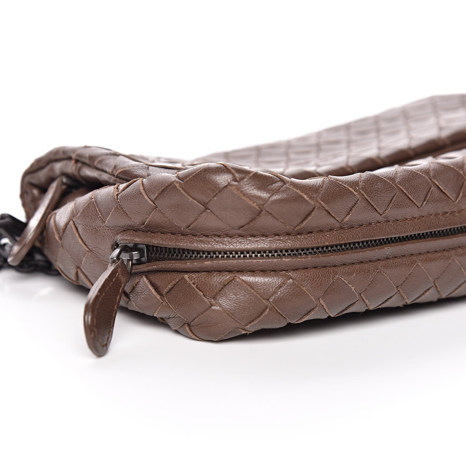 Bottega Veneta Nappa Intrecciato Small Chain Crossbody Elephant 12 of 14
