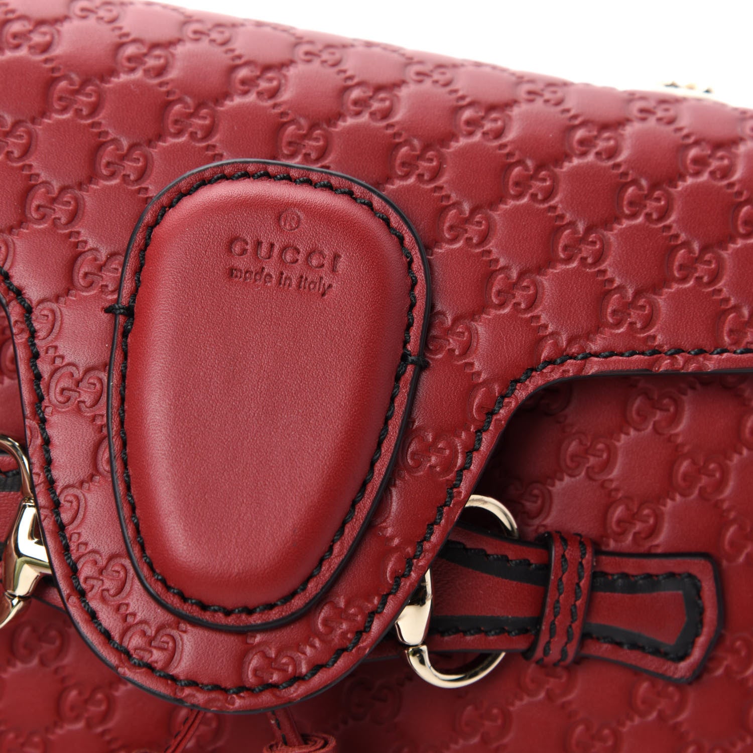Gucci Soft Microguccissima Mini Emily Chain Shoulder Bag Rosso 11 of 14