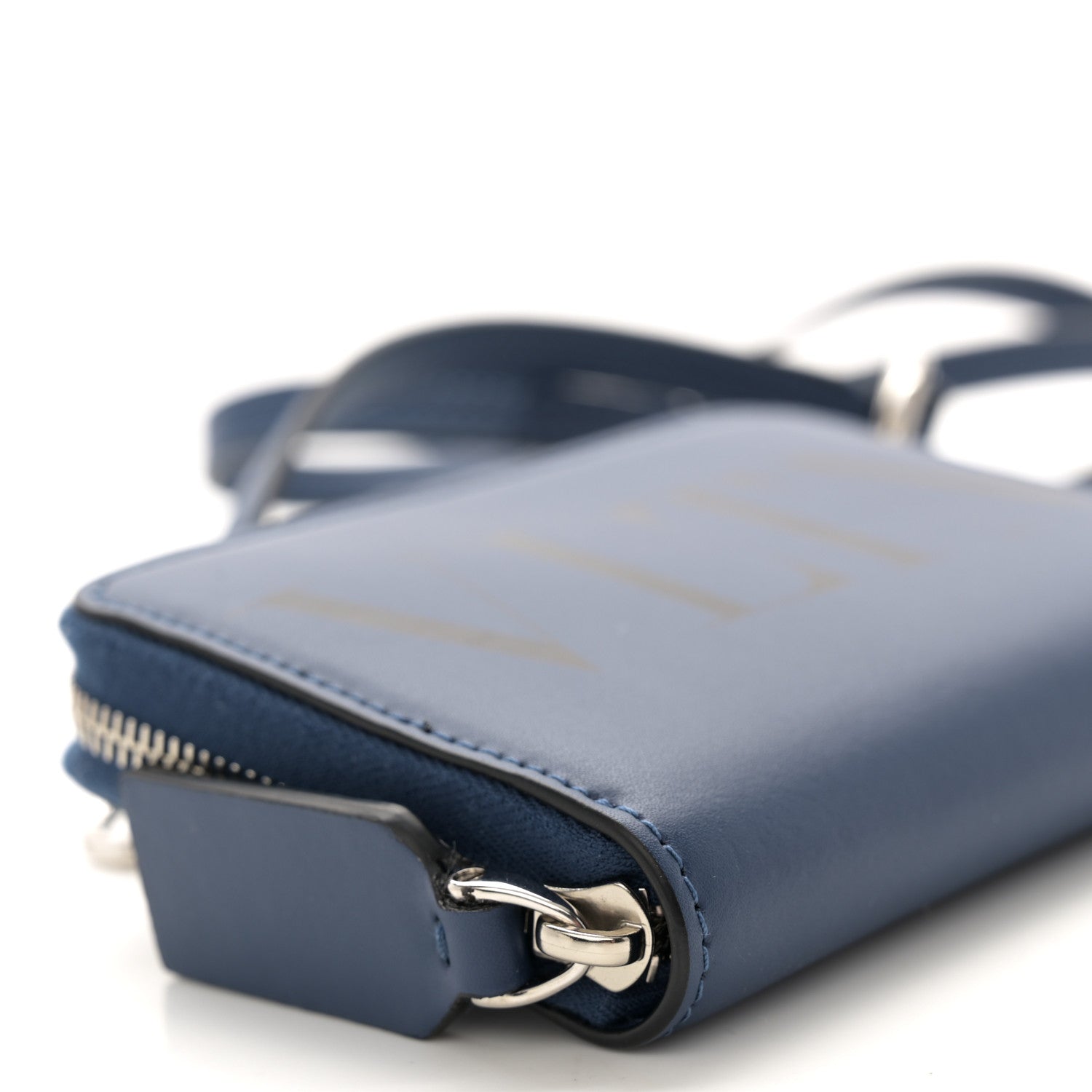 Valentino Garavani Calfskin VLTN Print Wallet Crossbody Bag Navy 5 of 7