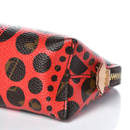 Louis Vuitton Monogram Kusama Pumpkin Dots Cosmetic Pouch Red 5 of 11
