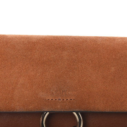 Chloe Suede Calfskin Mini Faye Shoulder Bag Tobacco 15 of 16
