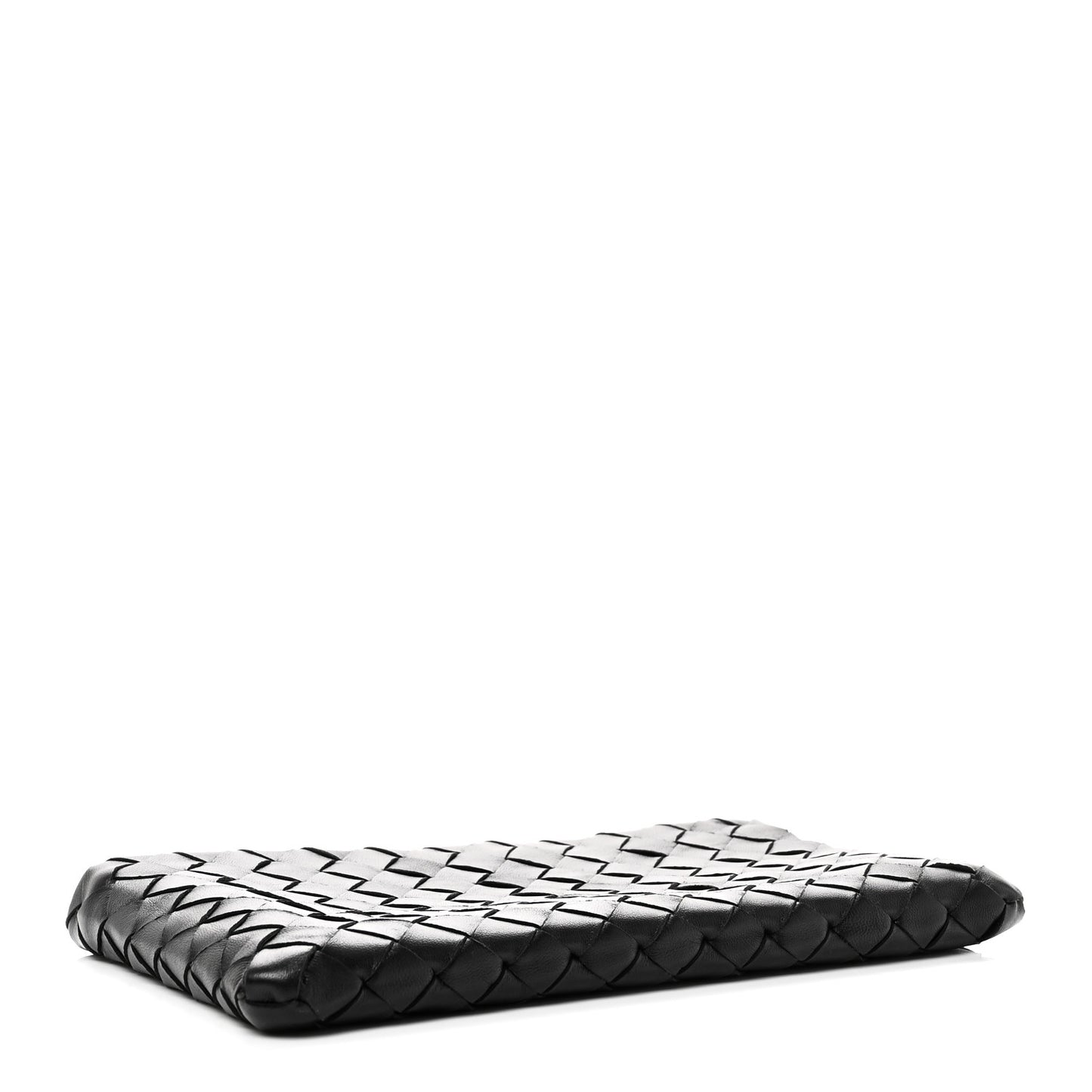 Nappa Intrecciato Zip Pouch Black