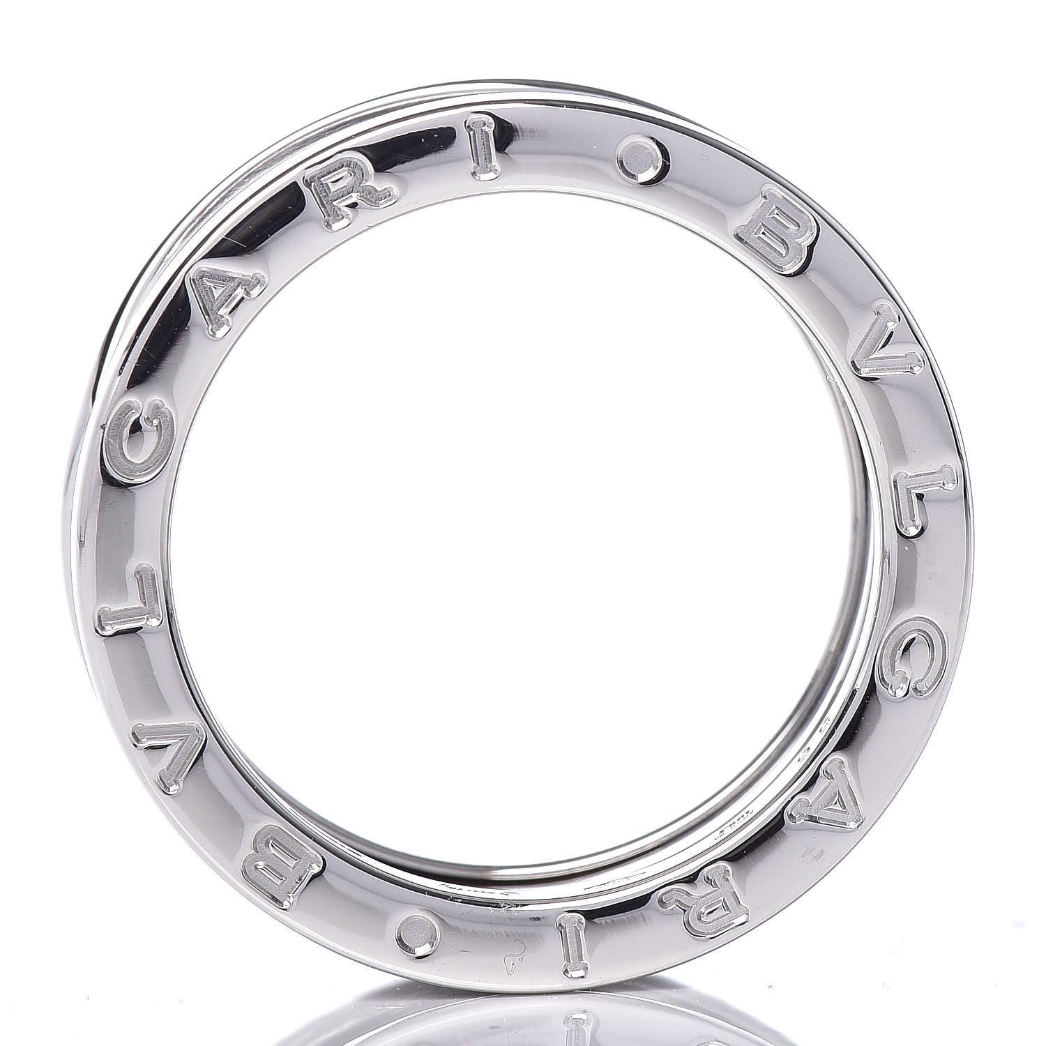 Bulgari 18K White Gold B.Zero1 3 Band Ring 56 7.5 4 of 6
