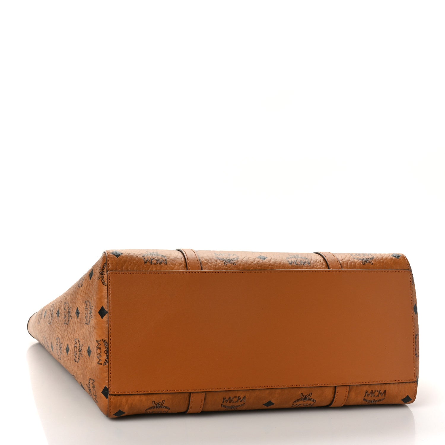 MCM Visetos Toni Shopper Tote Cognac 4 of 10