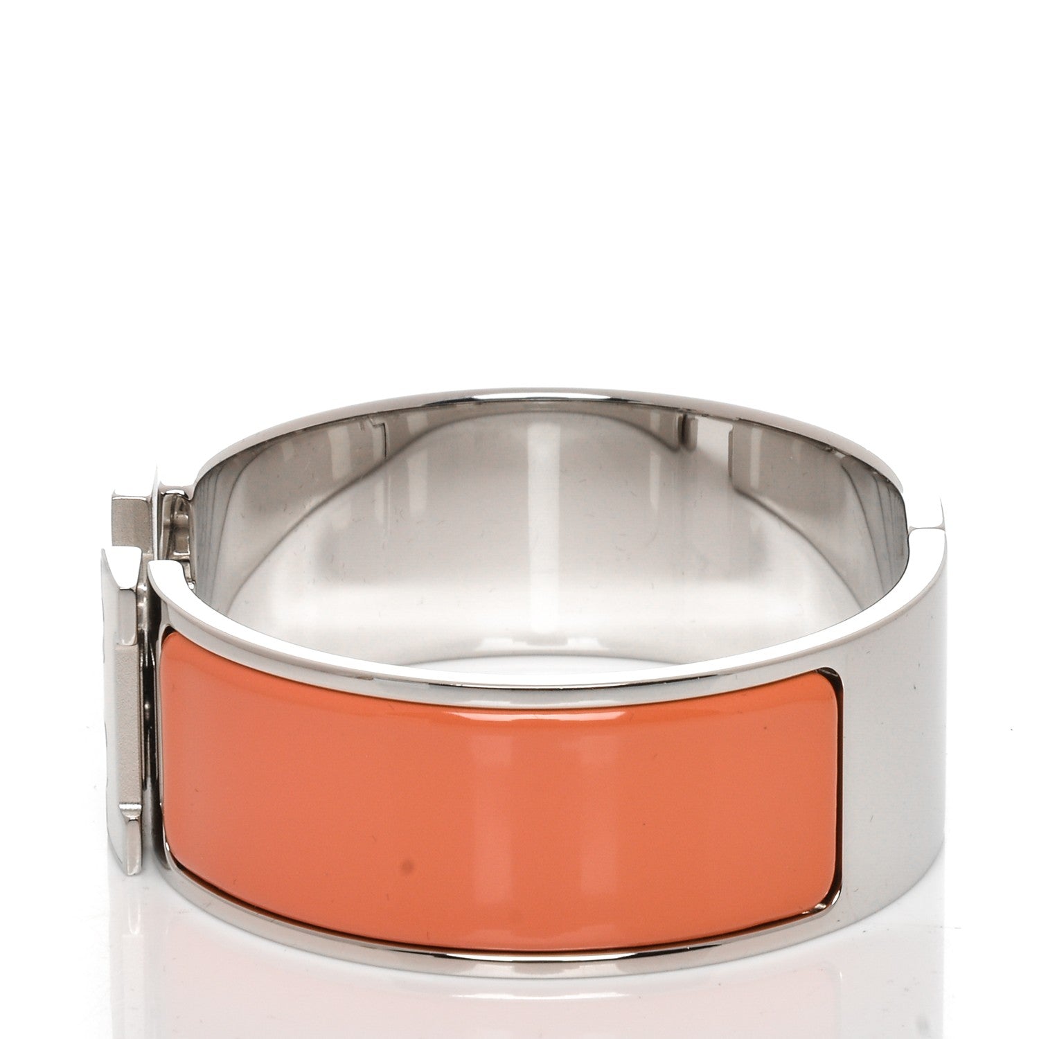 Hermes Enamel Wide Clic Clac H Bracelet GM Orange Fruite 4 of 6