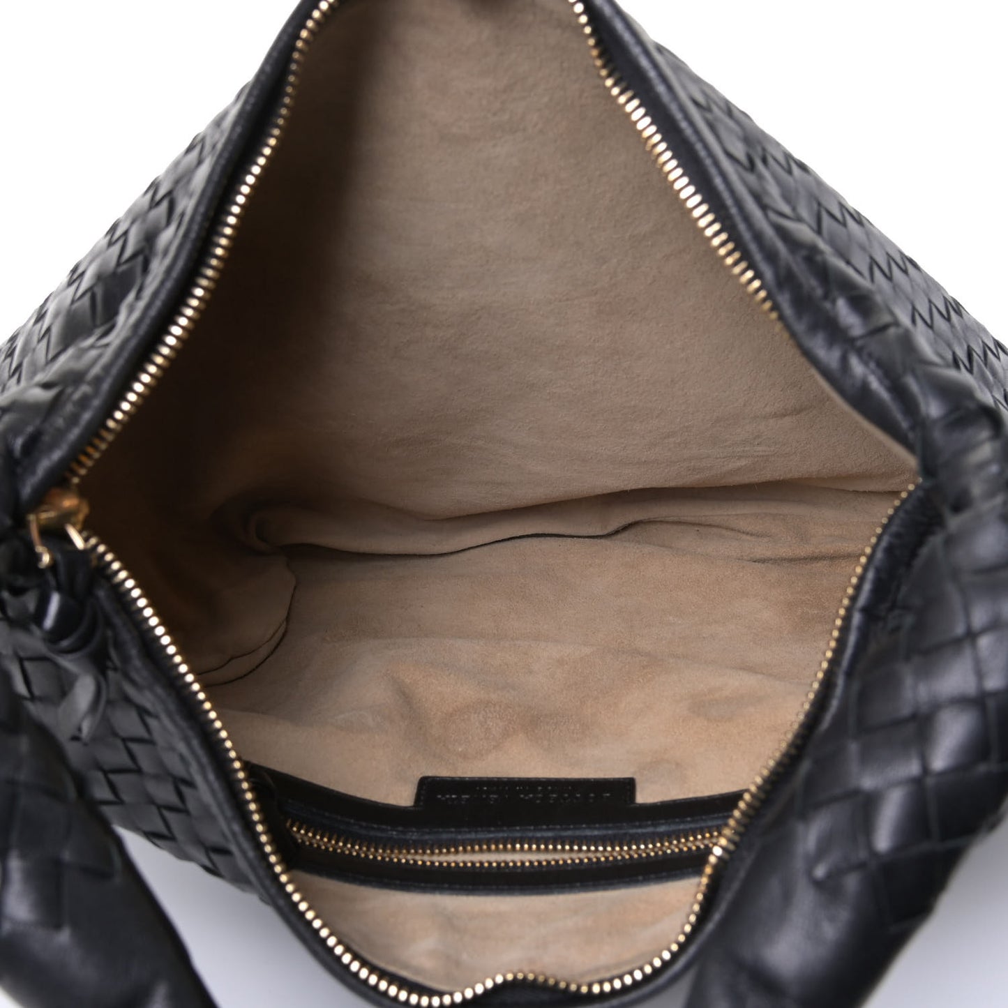 Nappa Intrecciato Small Veneta Hobo Black