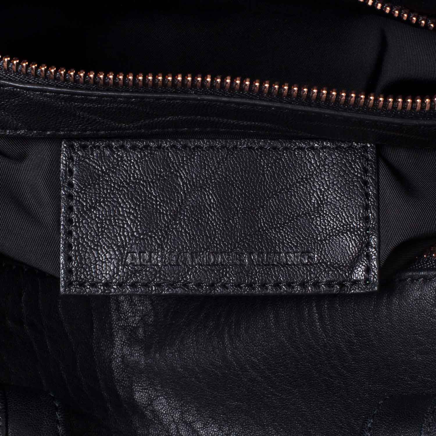 Alexander Wang Leather Rocco w Rose Gold Hardware Black 6 of 8