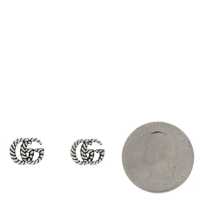 Gucci Sterling Silver Torchon Double G Earrings 2 of 5