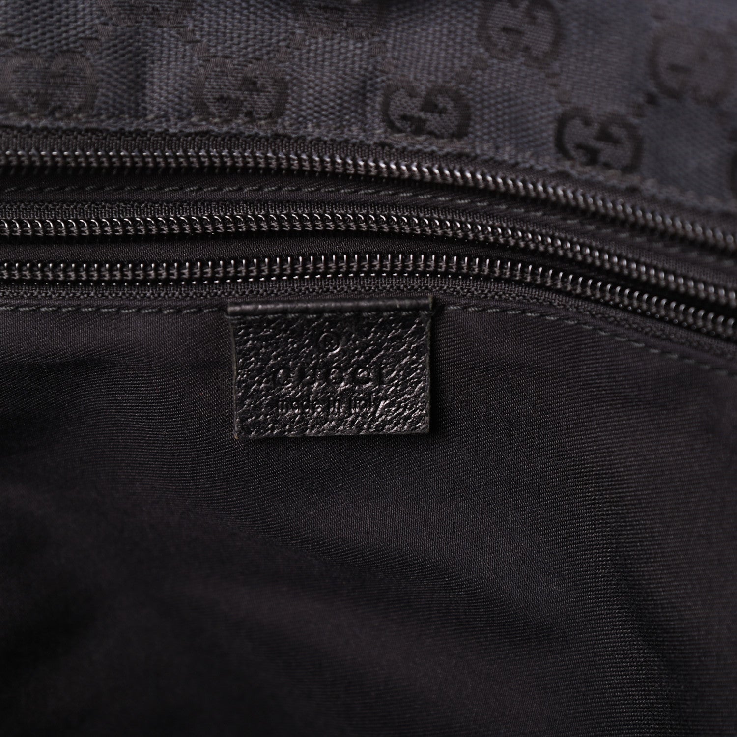 Gucci GG Monogram Medium Web Handle Bucket Tote Black 6 of 9