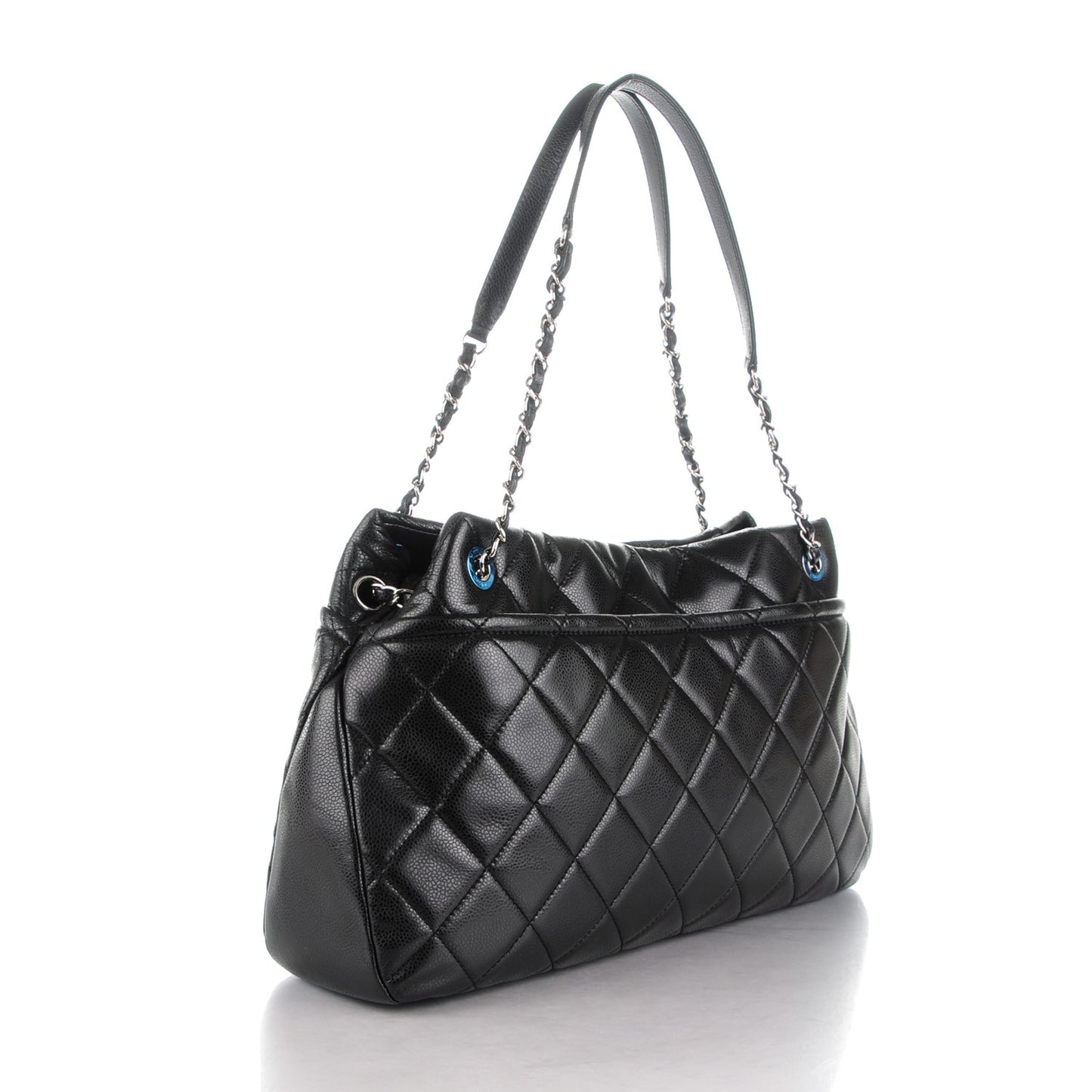 Caviar Quilted Timeless CC Soft Tote Black