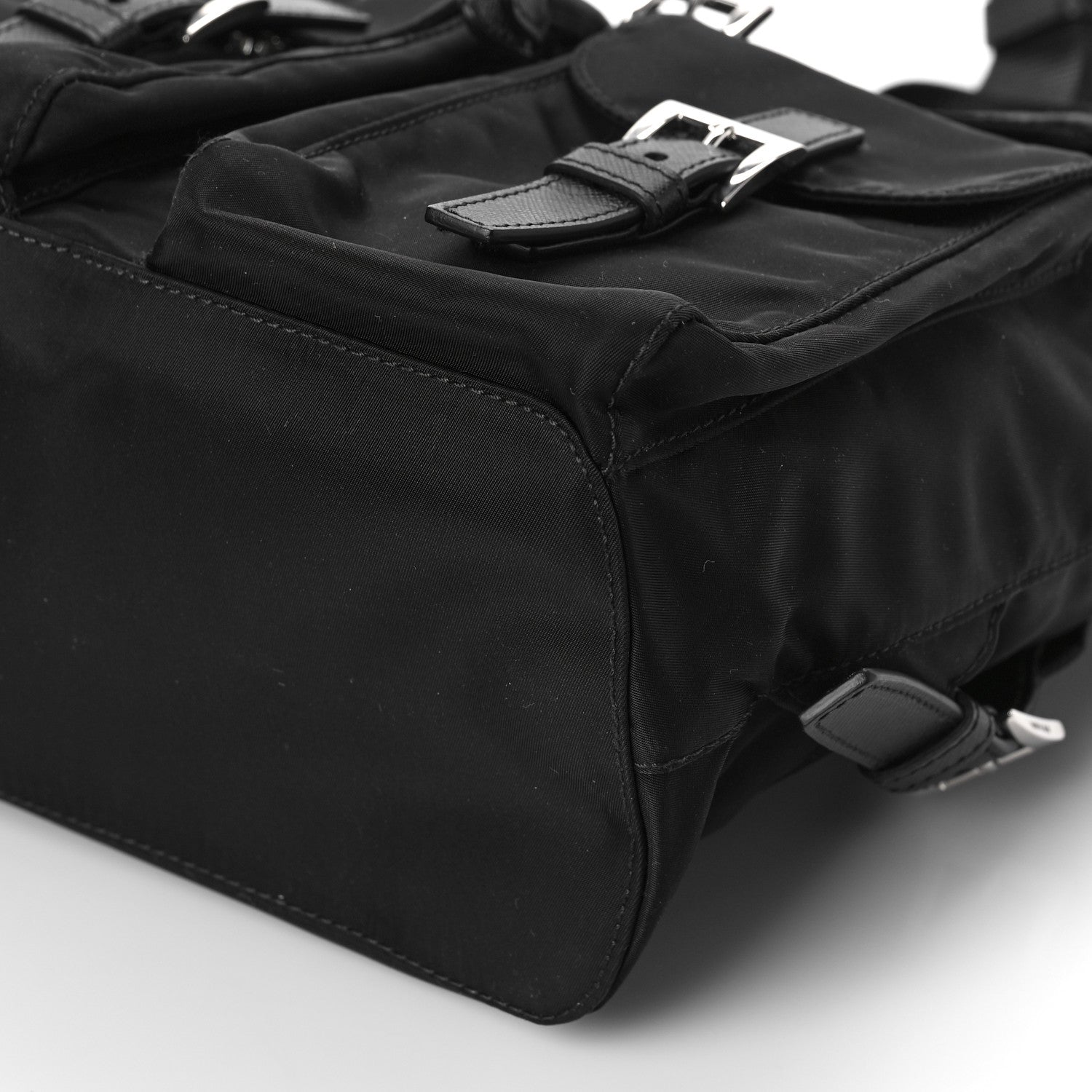Prada Tessuto Nylon Saffiano Small Backpack Black 8 of 8