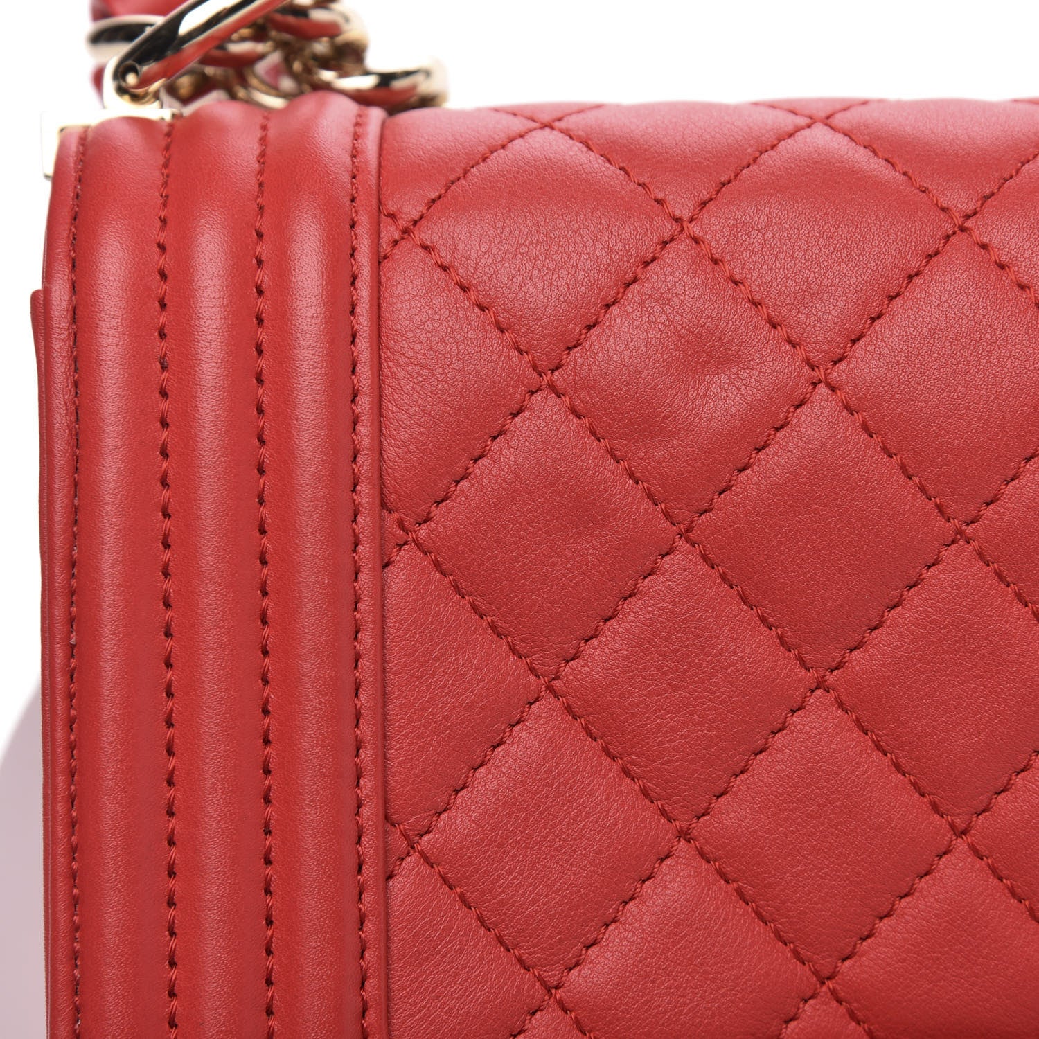 Chanel Lambskin Quilted Small Boy Flap Red 12 of 13