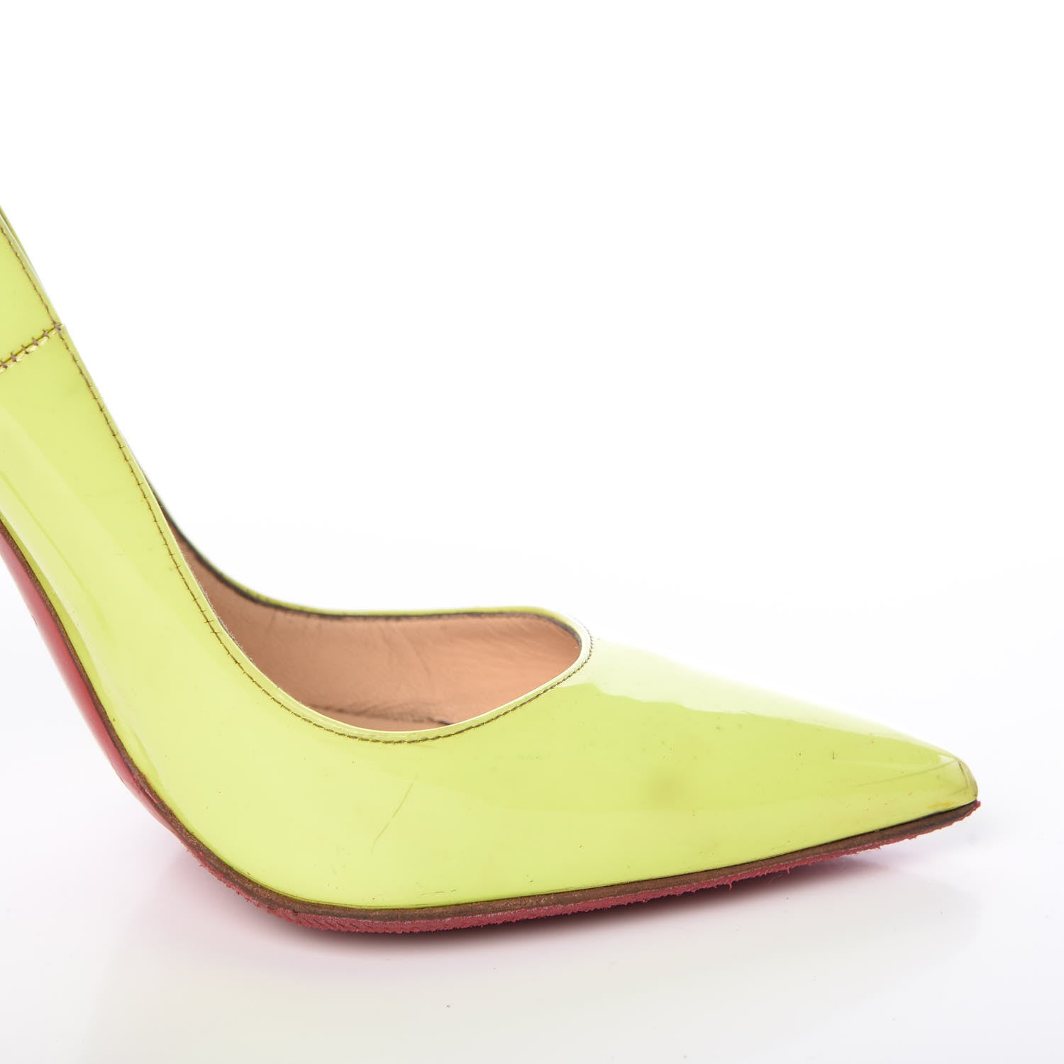 Christian Louboutin Patent So Kate 120 Pumps 38 Neon Yellow 13 of 27
