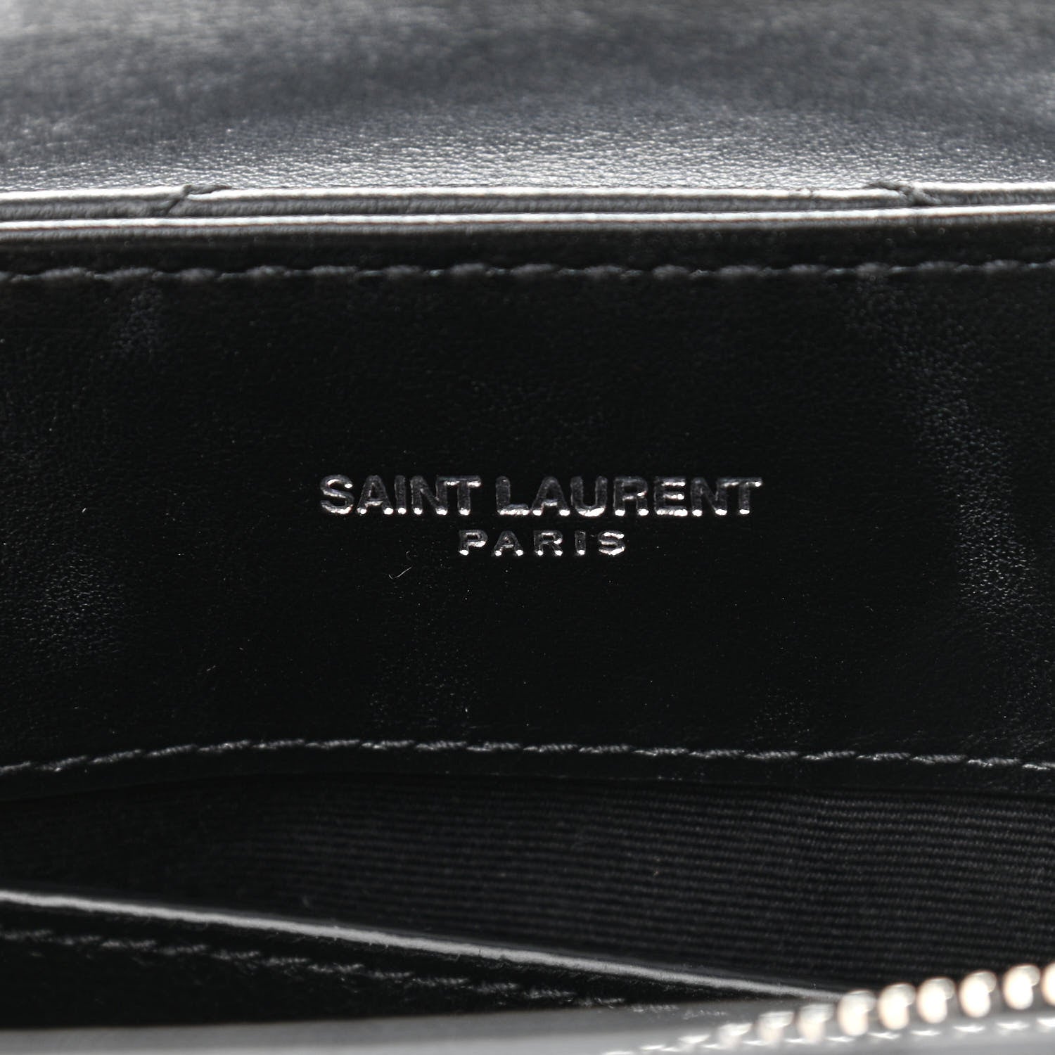 Saint Laurent Calfskin Y Quilted Monogram Small Loulou Chain Satchel Black 6 of 11