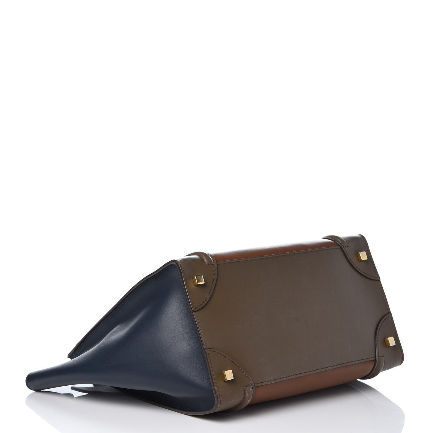 Satin Calfskin Mini Tri-Color Luggage Camel