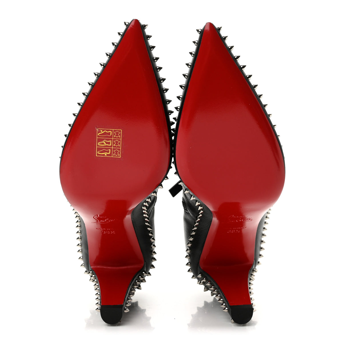 Christian Louboutin Calfskin Hongroise 85 Ankle Boots 38.5 Black 6 of 8