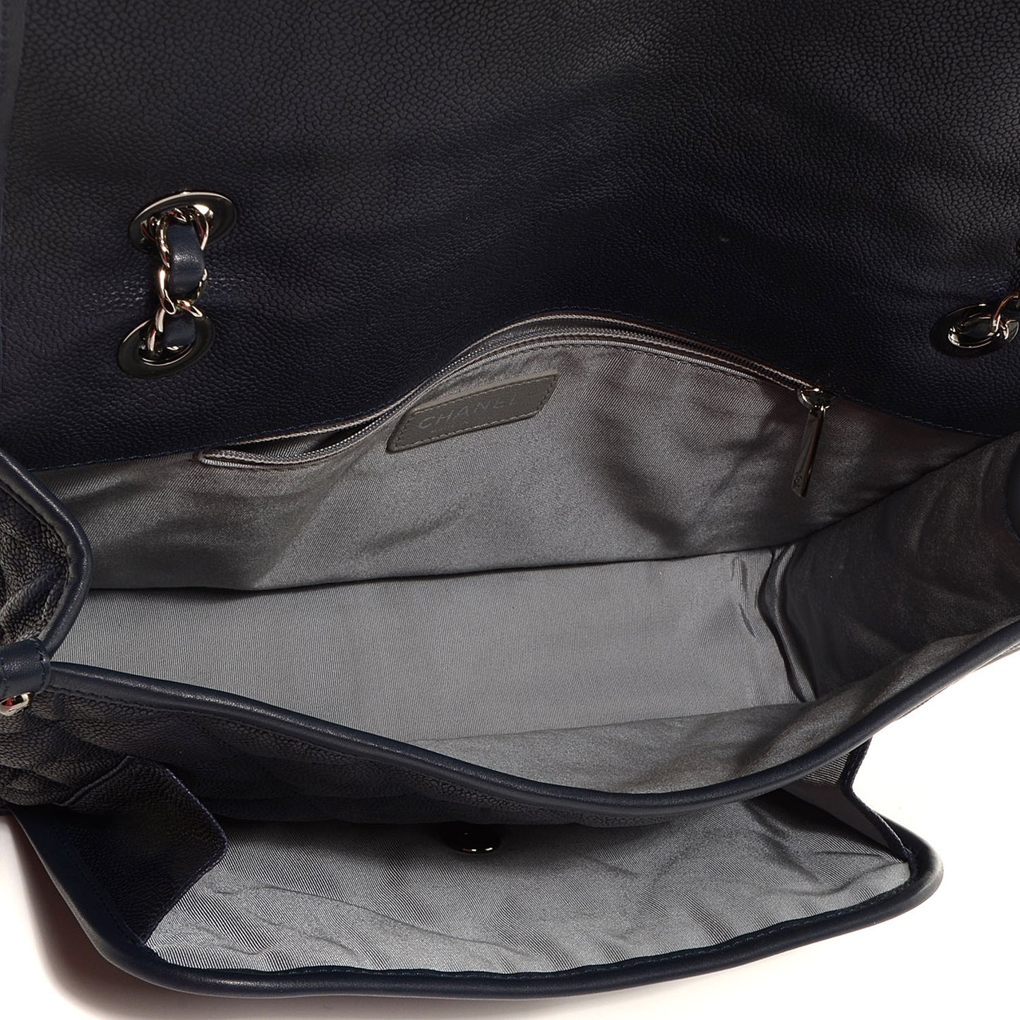 Caviar French Riviera Flap Dark Navy Blue