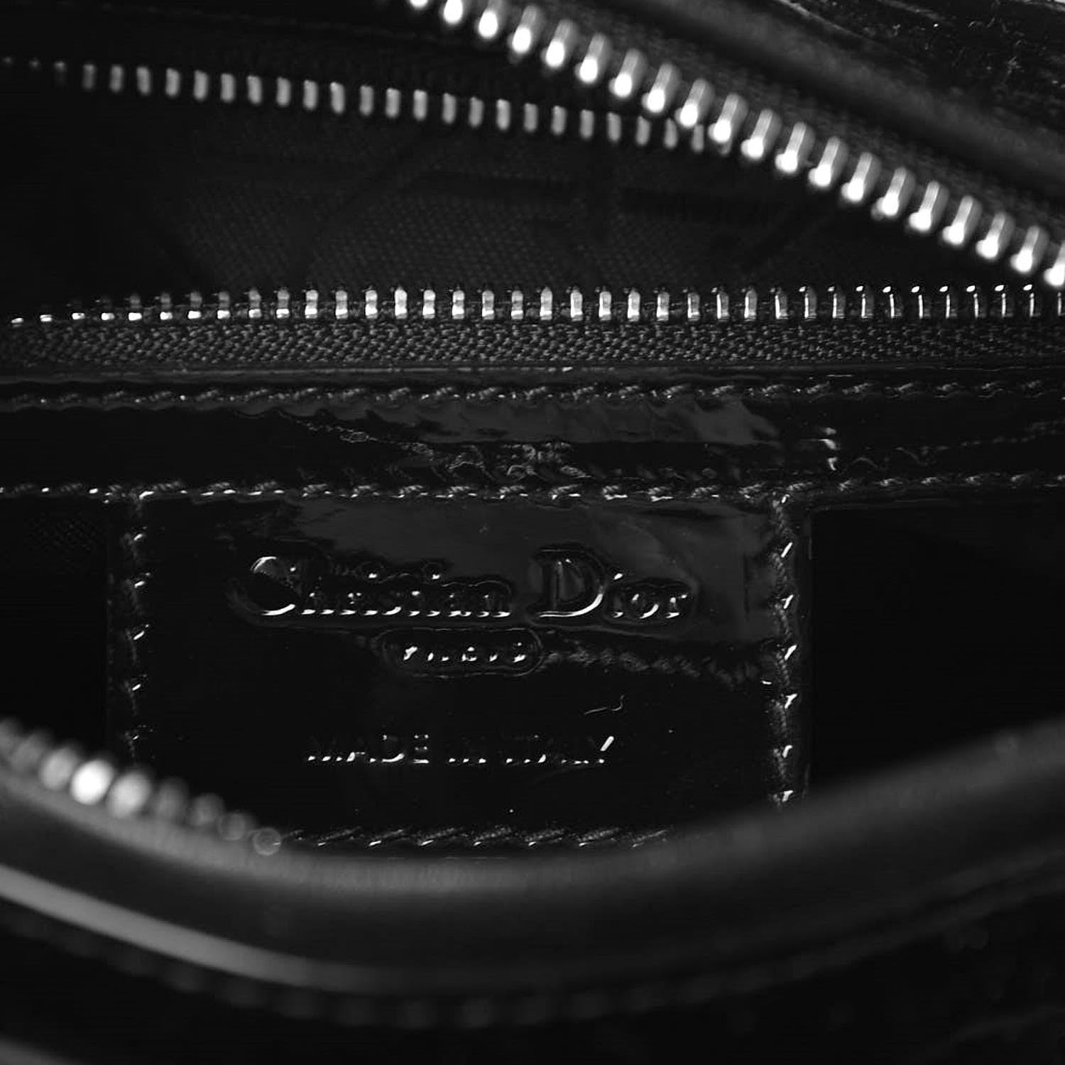 Christian Dior Patent Cannage Medium Lady Dior Black 6 of 7