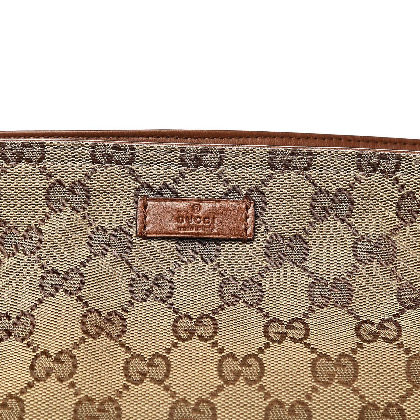 Monogram Large Flat Messenger Bag Brown