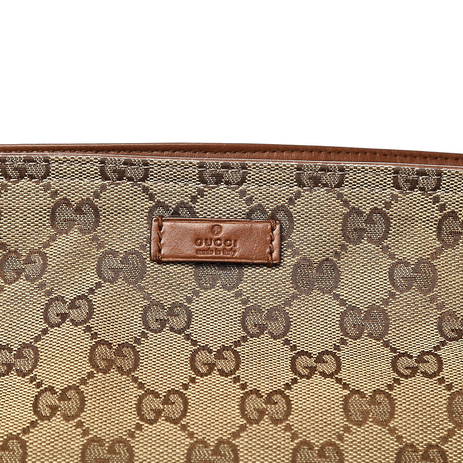 Gucci Monogram Large Flat Messenger Bag Brown 12 of 12