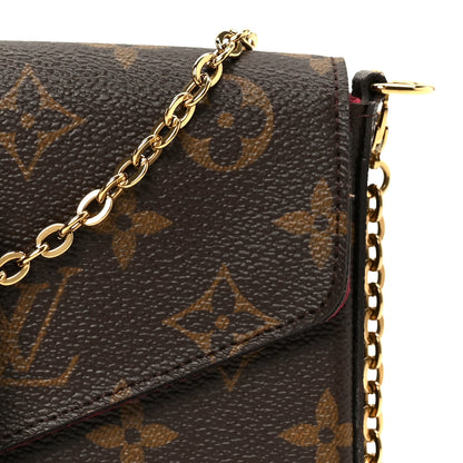 Louis Vuitton Monogram Pochette Felicie Chain Wallet Fuchsia 13 of 16