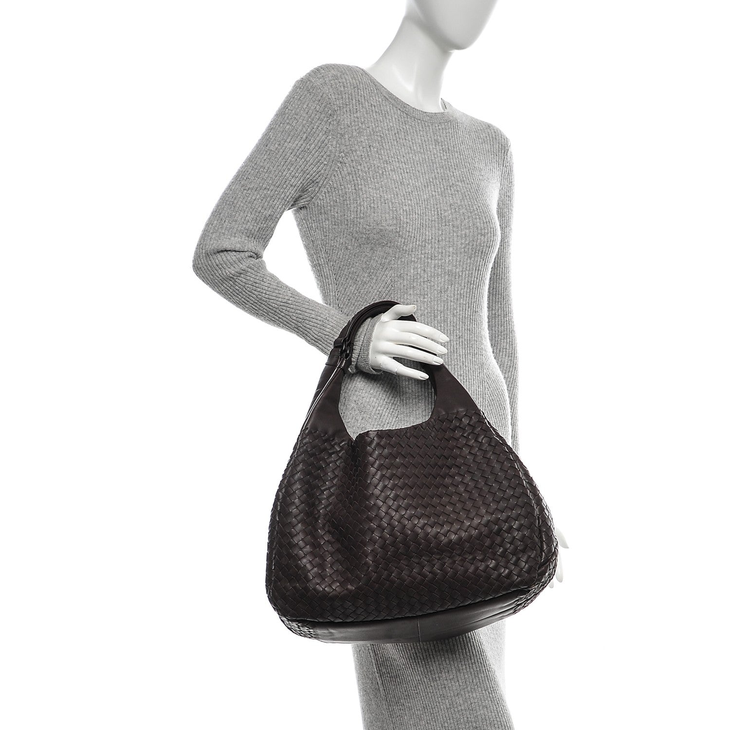 Bottega Veneta Nappa Intrecciato Large Campana Ebano 2 of 7