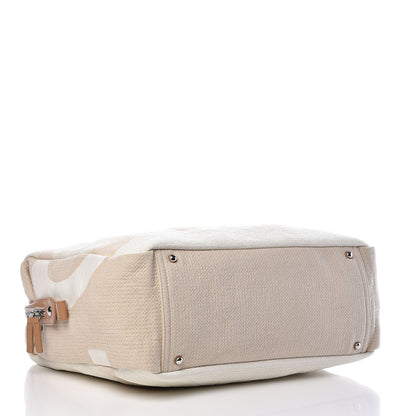 Chanel Canvas Maxi Bowling Bag White Beige 4 of 10