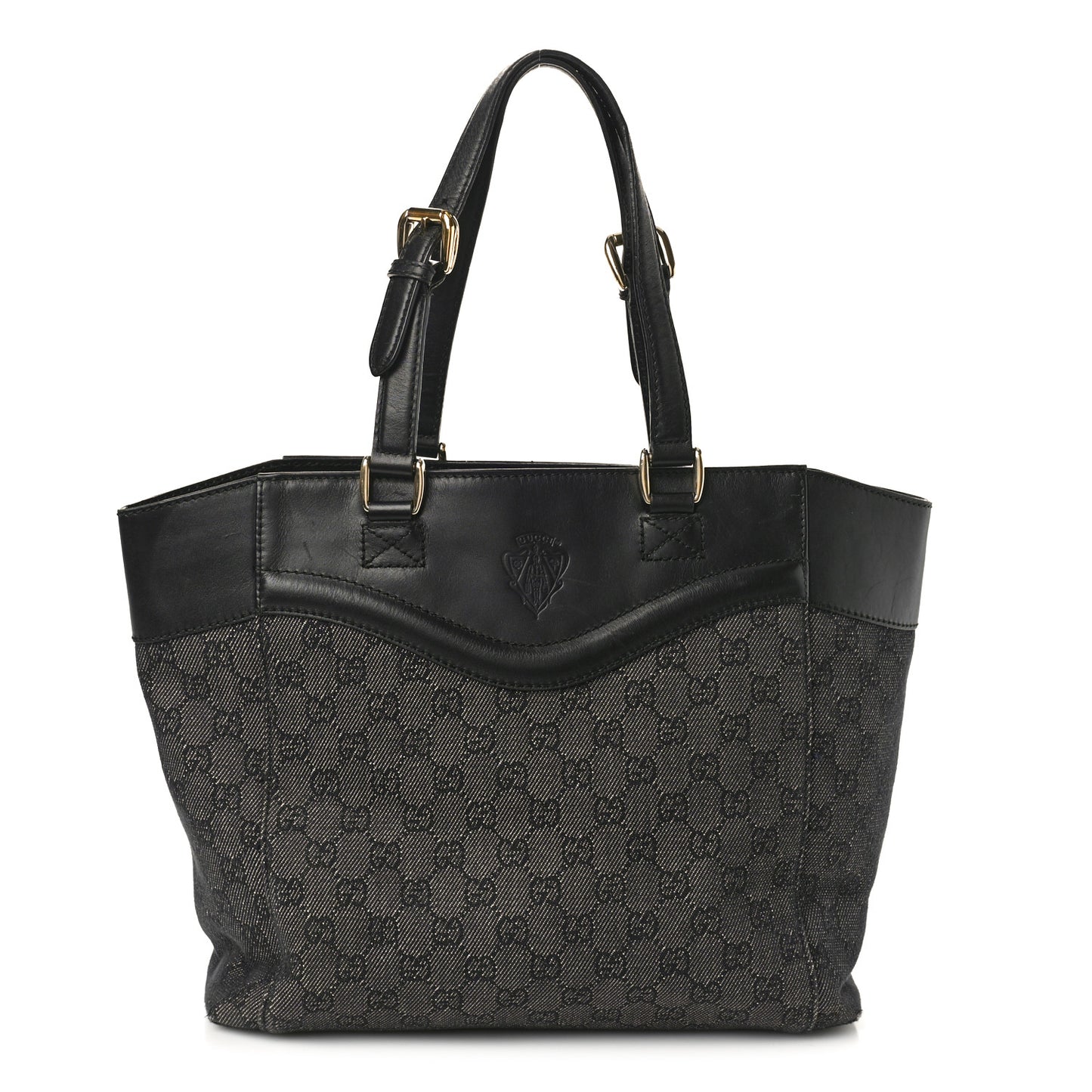Monogram Crest Tote Black