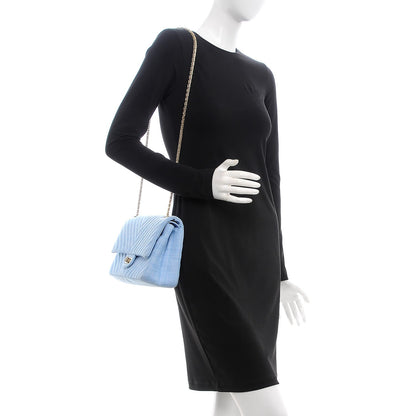 Chanel Denim Chevron Quilted 2.55 Reissue 226 Flap Light Blue 2 of 8